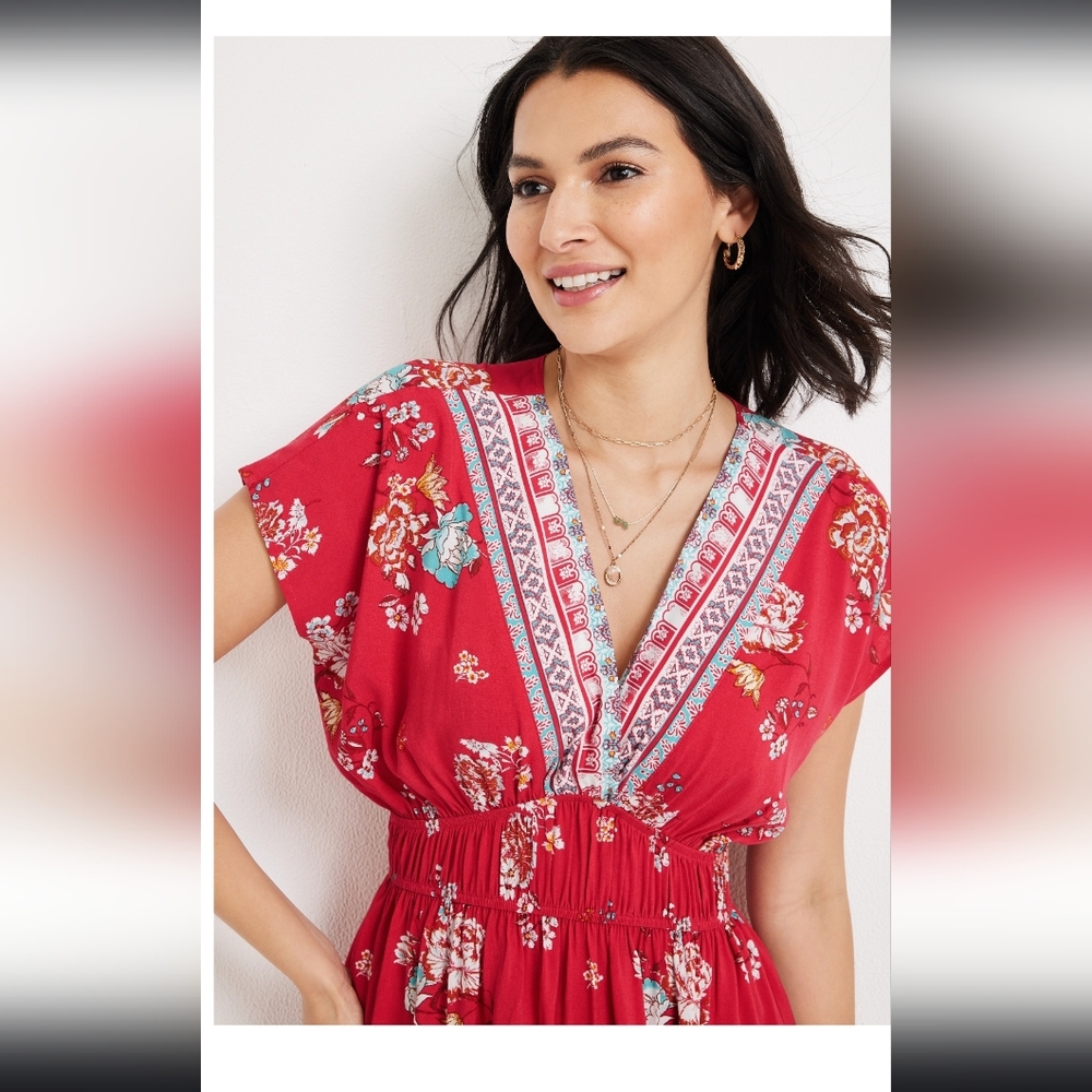 Maurices, Large, Floral Smocked Skater Dress